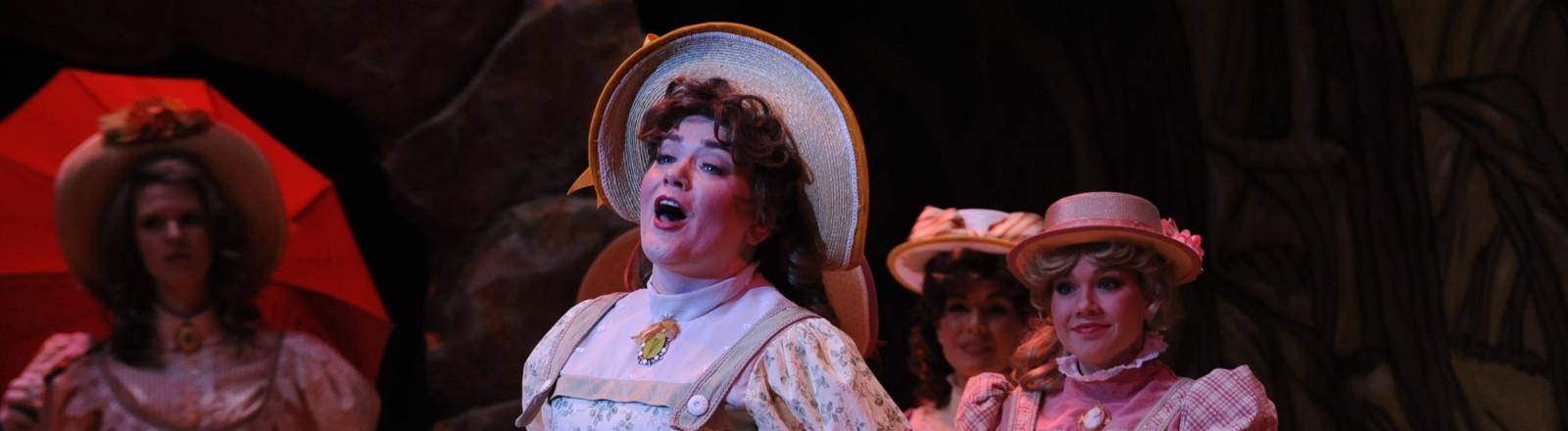 student performing opera