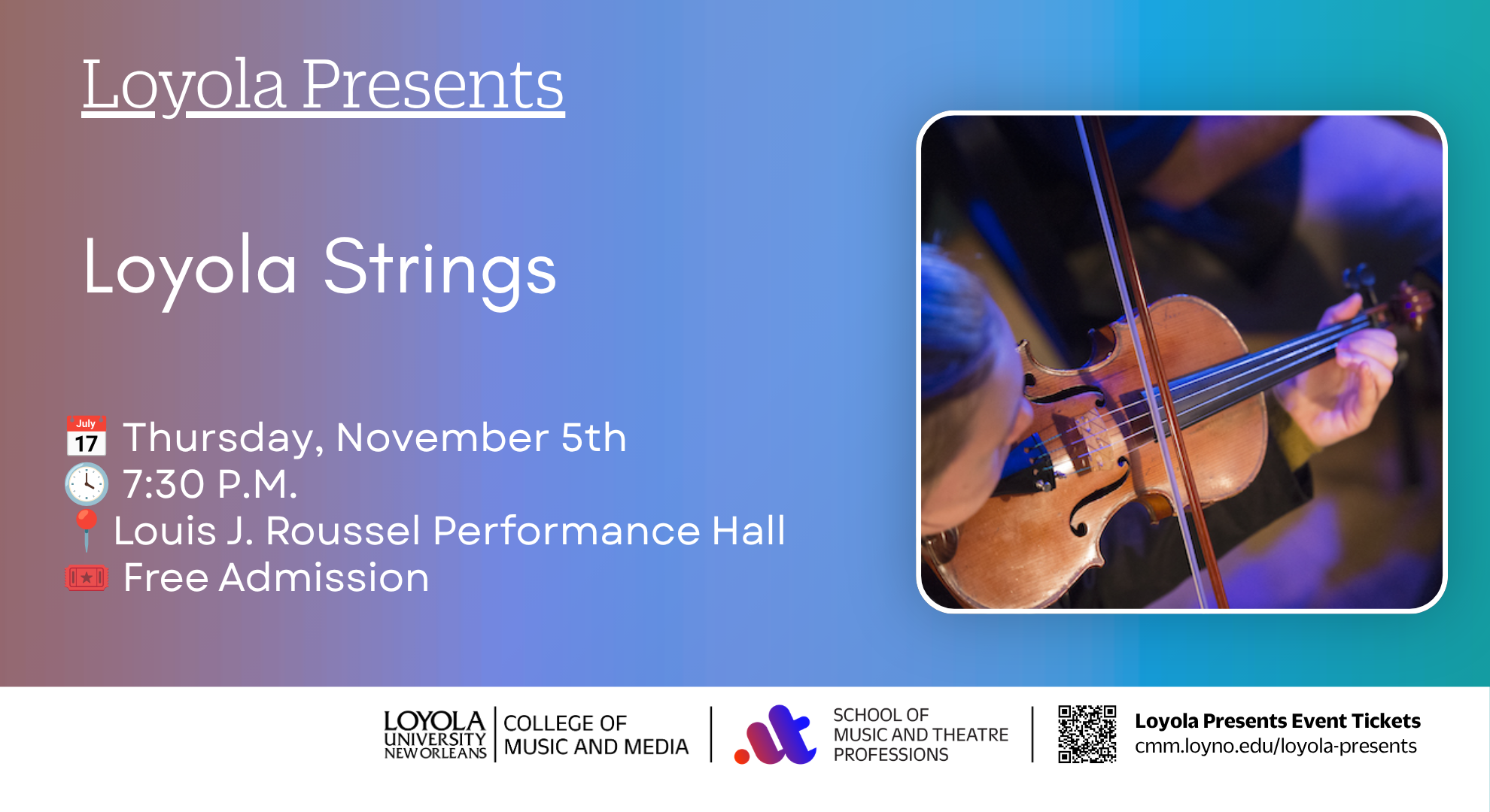 Loyola Strings Monitor Graphic